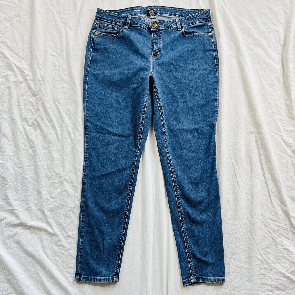 Sexy Plus Size Lane Bryant Stretch Skinny Dark Wash Jeans Size 18